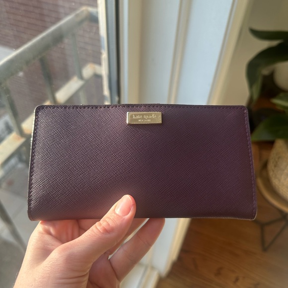 kate spade Handbags - Kate Spade Beautiful Burgundy Wallet
